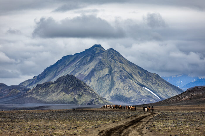 Riding through the wilderness of Iceland